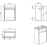 Тумба Bianco Lucido 39,4 см BELBAGNO PIETRA PIETRA MINI-400-1A-SO-BL-R
